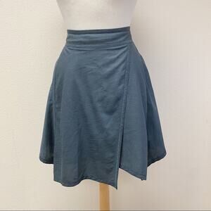 BCBGeneration Slate Green Asymmetrical Wrap Skirt Size 2